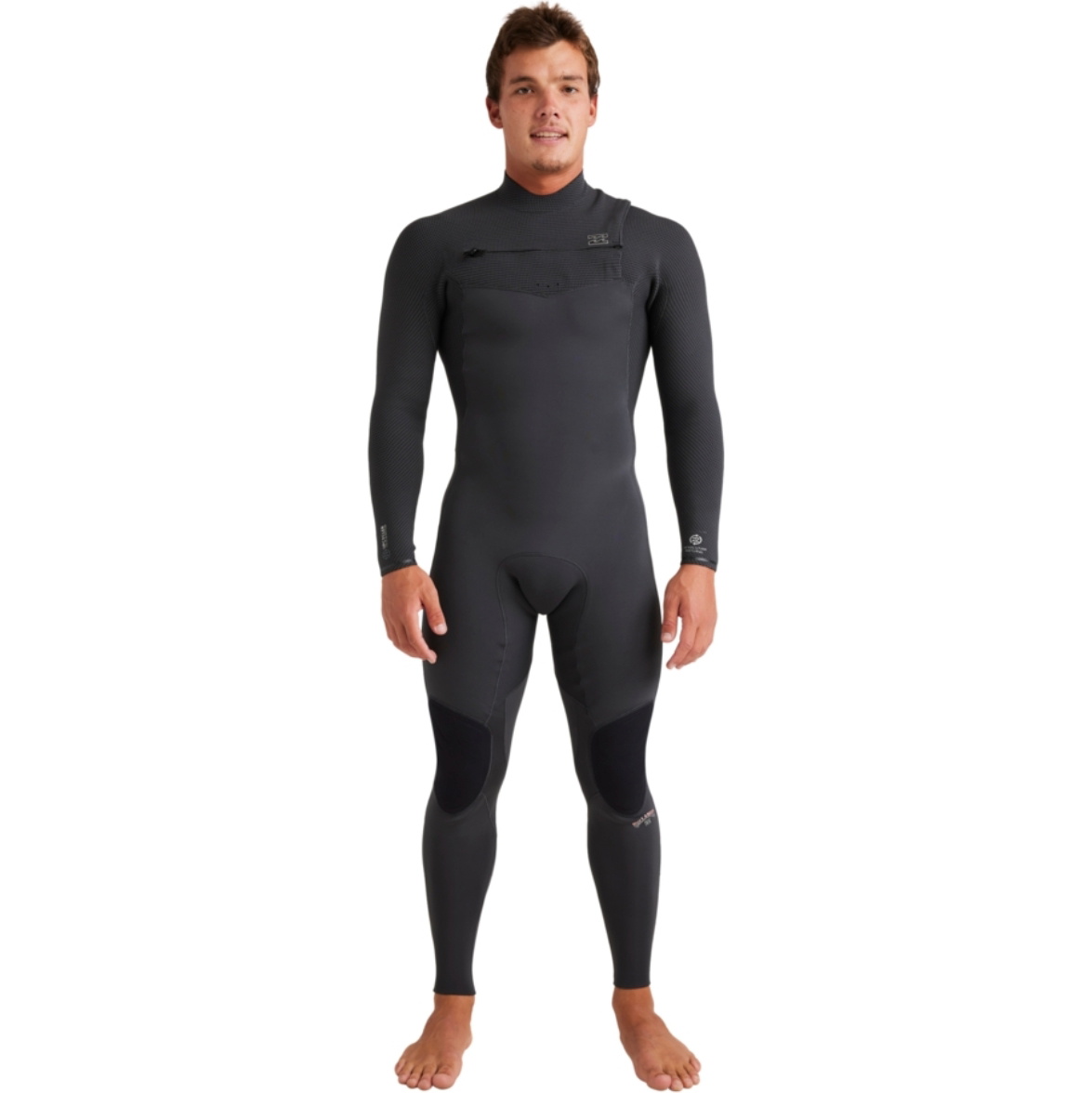 2026 Billabong Männer Revolution Natural 3/2mm Brustreißverschluss Neoprenanzug 24AW191504 - Graphite